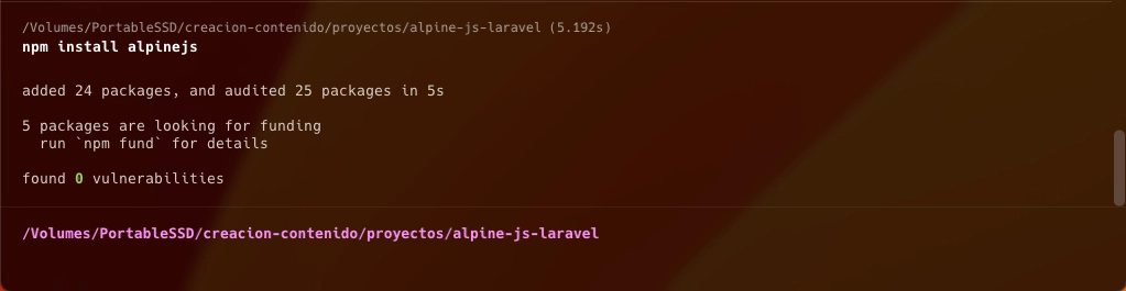 Instalación de Alpine JS en Laravel 10