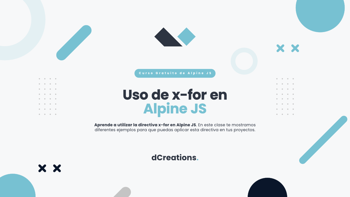 Uso de x-for en Alpine JS