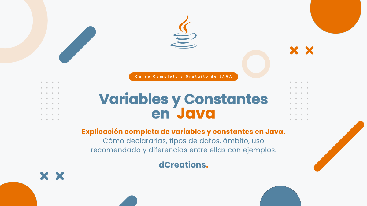 Variables y constantes en Java
